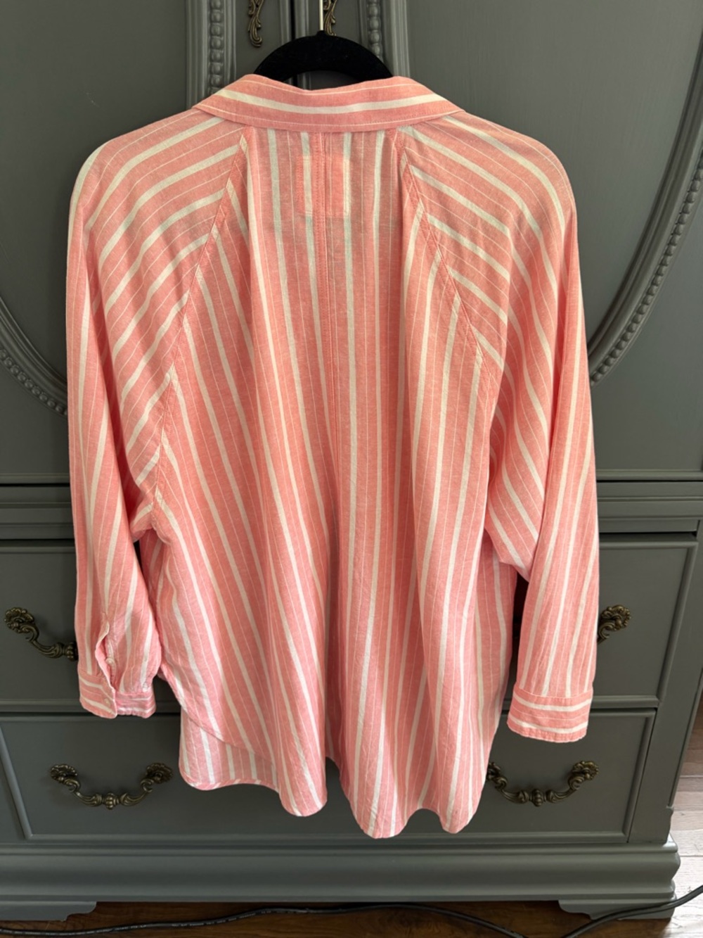 aerie Pink and White Striped Shirt - Picture 3 of 4